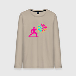 Лонгслив хлопковый мужской Boom, цвет: миндальный
