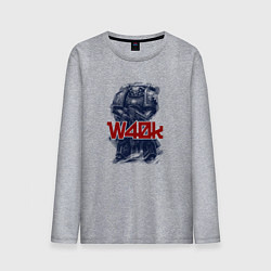 Лонгслив хлопковый мужской Космический десантник, цвет: меланж