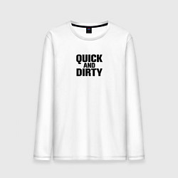 Лонгслив хлопковый мужской Quick and dirty, цвет: белый