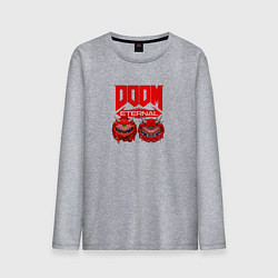 Лонгслив хлопковый мужской Doom кака демон, цвет: меланж
