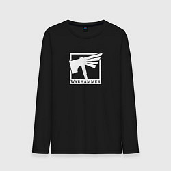 Лонгслив хлопковый мужской Warhammer logo, цвет: черный