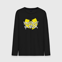 Лонгслив хлопковый мужской Protect ya neck Wu-Tang, цвет: черный