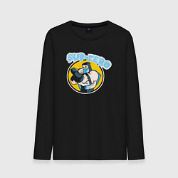 Лонгслив хлопковый мужской Sub-zero fighter, цвет: черный