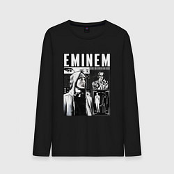 Лонгслив хлопковый мужской Eminem y2k, цвет: черный
