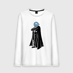 Лонгслив хлопковый мужской Вэйдор смеющийся человек, цвет: белый