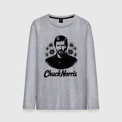 Мужской лонгслив Чак Норрис в цветах
