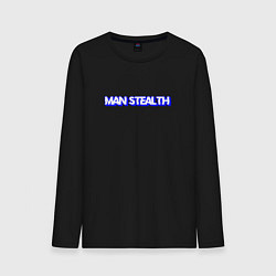 Лонгслив хлопковый мужской Man stealth, цвет: черный