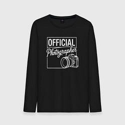 Лонгслив хлопковый мужской Официальный фотограф, цвет: черный