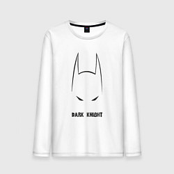 Лонгслив хлопковый мужской Batman dark knight, цвет: белый