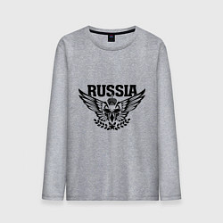 Лонгслив хлопковый мужской Russia: Empire Eagle, цвет: меланж