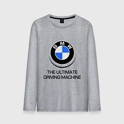 Лонгслив хлопковый мужской BMW Driving Machine, цвет: меланж
