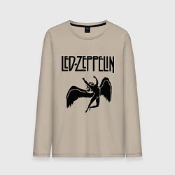 Лонгслив хлопковый мужской Led Zeppelin, цвет: миндальный