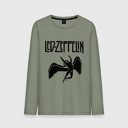 Лонгслив хлопковый мужской Led Zeppelin, цвет: авокадо