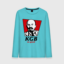 Лонгслив хлопковый мужской KGB: So Good цвета бирюзовый — фото 1