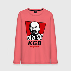 Лонгслив хлопковый мужской KGB: So Good, цвет: коралловый