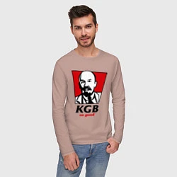Лонгслив хлопковый мужской KGB: So Good, цвет: пыльно-розовый — фото 2