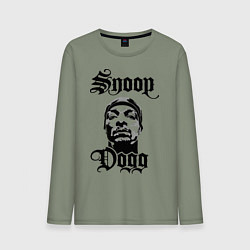 Лонгслив хлопковый мужской Snoop Dogg Face, цвет: авокадо