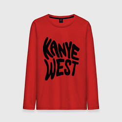 Лонгслив хлопковый мужской Kanye West, цвет: красный