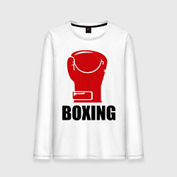 Лонгслив хлопковый мужской Boxing Rage, цвет: белый