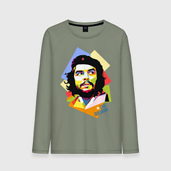 Лонгслив хлопковый мужской Che Guevara Art, цвет: авокадо