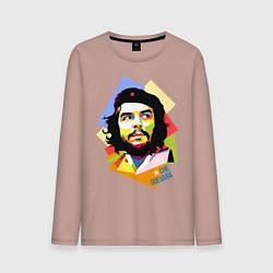 Лонгслив хлопковый мужской Che Guevara Art, цвет: пыльно-розовый