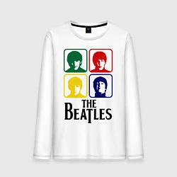 Лонгслив хлопковый мужской The Beatles: Colors, цвет: белый