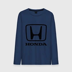 Лонгслив хлопковый мужской Honda logo, цвет: тёмно-синий
