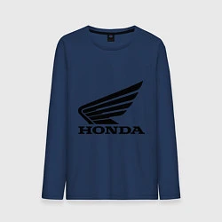 Лонгслив хлопковый мужской Honda Motor, цвет: тёмно-синий