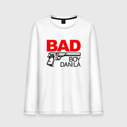 Лонгслив хлопковый мужской Bad boy Danila, цвет: белый