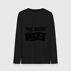 Лонгслив хлопковый мужской The best of 1973 цвета черный — фото 1