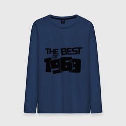 Лонгслив хлопковый мужской The best of 1969, цвет: тёмно-синий