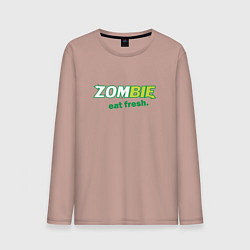 Мужской лонгслив Zombie - eat fresh