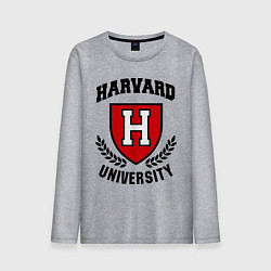 Лонгслив хлопковый мужской Harvard University, цвет: меланж