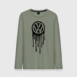Лонгслив хлопковый мужской Volkswagen, цвет: авокадо