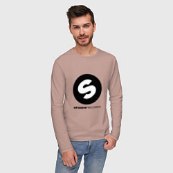 Лонгслив хлопковый мужской Spinnin records, цвет: пыльно-розовый — фото 2