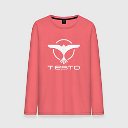 Лонгслив хлопковый мужской Tiesto, цвет: коралловый