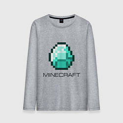 Лонгслив хлопковый мужской Minecraft Diamond, цвет: меланж