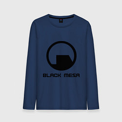 Лонгслив хлопковый мужской Black Mesa: Logo, цвет: тёмно-синий