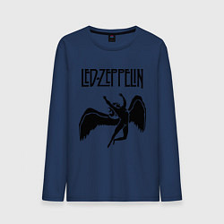 Лонгслив хлопковый мужской Led Zeppelin Swan, цвет: тёмно-синий