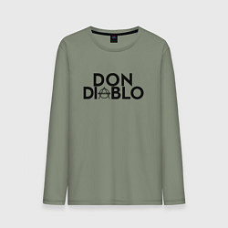 Лонгслив хлопковый мужской Don Diablo, цвет: авокадо