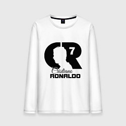 Лонгслив хлопковый мужской CR Ronaldo 07, цвет: белый