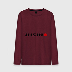 Лонгслив хлопковый мужской Nissan nismo цвета меланж-бордовый — фото 1