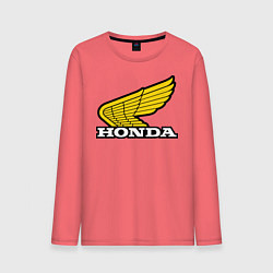 Лонгслив хлопковый мужской Honda, цвет: коралловый