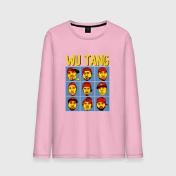 Лонгслив хлопковый мужской Wu-Tang Clan Faces, цвет: светло-розовый