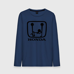 Лонгслив хлопковый мужской Honda Logo Sexy, цвет: тёмно-синий