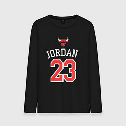 Лонгслив хлопковый мужской Jordan 23, цвет: черный