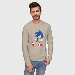 Лонгслив хлопковый мужской Sonic the Hedgehog, цвет: миндальный — фото 2