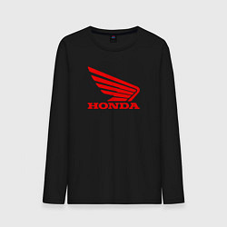 Лонгслив хлопковый мужской Honda Red, цвет: черный