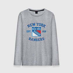 Лонгслив хлопковый мужской New York Rengers, цвет: меланж