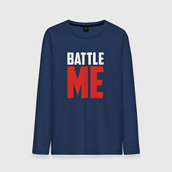 Лонгслив хлопковый мужской Battle Me, цвет: тёмно-синий